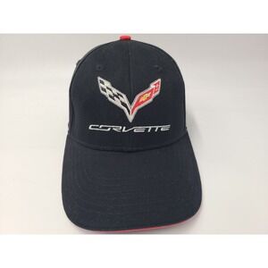 Corvette Adjustable Hat Cap Cotton Casual Car Logo Baseball Dad Men Women Black